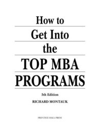 cover of the book How to Get Into the Top MBA Programs, 5th Edition