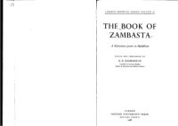 cover of the book The Book of Zambasta. A Khotanese poem on Buddhism