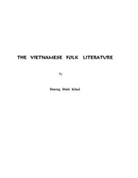 cover of the book The Vietnamese Folk Literature