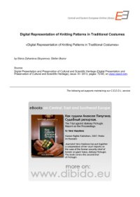 cover of the book Digital representation of Knitting Patterns in Traditional Costumes