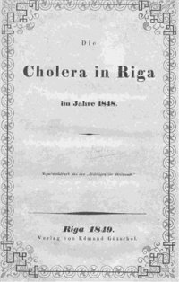 cover of the book Die Cholera in Riga im Jahre 1848