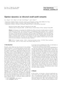 cover of the book Opinion dynamics on directed small-world networks