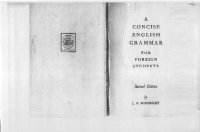 cover of the book A Concise English Grammar For Foreign Students