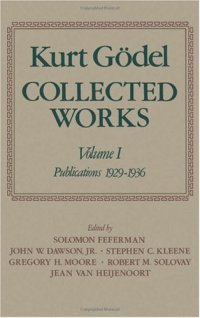 cover of the book Collected Works: Volume I: Publications 1929-1936