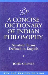 cover of the book A Concise Dictionary of Indian Philosophy: Sanskrit Terms Defined in English