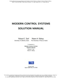 cover of the book Modern control systems solution manual