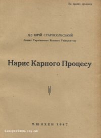 cover of the book Нарис карного процесу