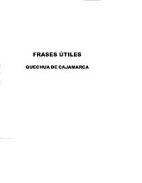 cover of the book Frases útiles: quechua de Cajamarca