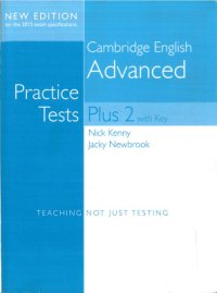 cover of the book Cambridge English Advanced Practice Tests Plus 2 with Key