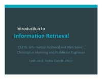 cover of the book Слайды - Построение индекса к главе 4 учебника  Introduction to Information Retrieval - Введение в информационный поиск