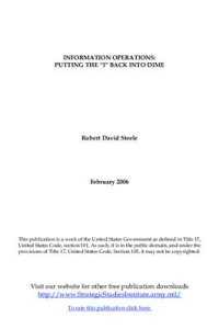 cover of the book Information operations: putting the Iback into dime