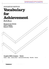 cover of the book Vocabulary for Achievement