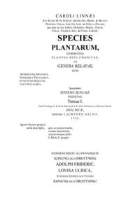 cover of the book Species Plantarum, Exhibentes Plantas Rite Cognitas, аd Genera Relatas