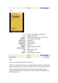 cover of the book Catalan: A Comprehensive Grammar / Каталанский язык: Подробная грамматика