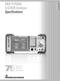 cover of the book R&S EVS300 ILS/VOR Analyzer