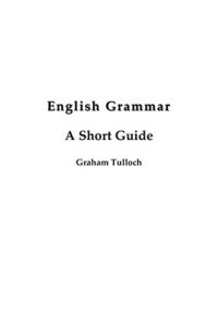 cover of the book English Grammar. A Short Guide