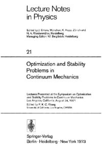 cover of the book Optimization and Stability Problems in Continuum Mechanics