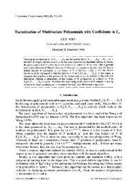 cover of the book Factorization of polynomials in Fp[x]