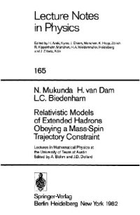 cover of the book Relativistic Models of Extended Hadrons Obeying a Mass-Spin Trajectory Constraint