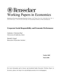 cover of the book Corporate Social Responsibility and Economic Performance
