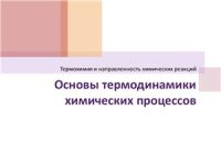 cover of the book Основы термодинамики химических процессов. Презентация