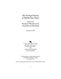 cover of the book The Foreign Policies of Middle East States