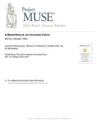 cover of the book A Mixed Record, An Uncertain Future