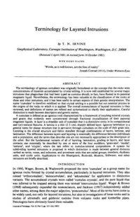 cover of the book Terminology for Layered Intrusions