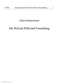 cover of the book Die Welt als Wille und Vorstellung