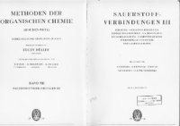 cover of the book 8- Sauerstoffverbindungen III. Peroxyde. Kohlensäurederivate. Nitrile und isonitrile. Carbonsäuren, decarboxylierung. Carbonsäureester funktionelle N-derivate der carboxvlgruppe