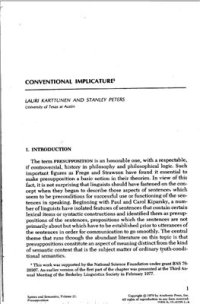 cover of the book Conventional implicature