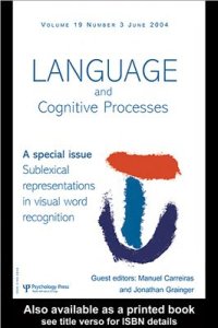 cover of the book Sublexical Representations in Visual Word Recognition