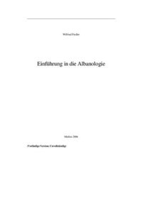 cover of the book Einführung in die Albanologie