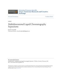 cover of the book Multidimensional Liquid Chromatography Separations