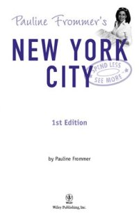 cover of the book Frommer's New York City: Spend Less See More