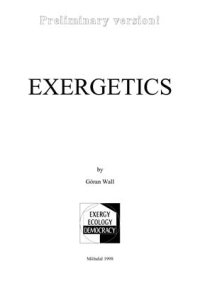 cover of the book Exergetics