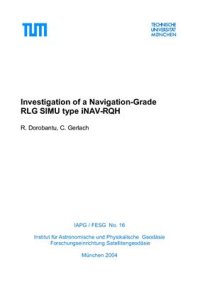 cover of the book Investigation of a Navigation-Grade RLG SIMU type iNAV-RQH