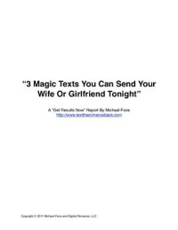 cover of the book 3 Magic Texts You Can Send Your Wife Or Girlfriend Tonight