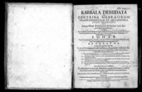 cover of the book Kabbala denudata, том 1 (латинский, иврит, арамит)