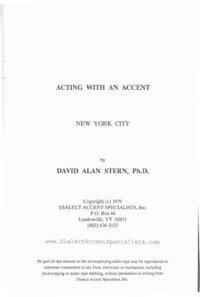 cover of the book Acting With An Accent: New York City