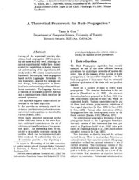 cover of the book A theoretical framework for Back-Propagation