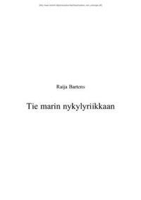 cover of the book Tie marin nykylyriikkaan