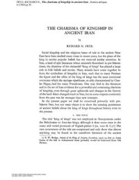 cover of the book The charisma of kingship in ancient Iran