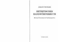 cover of the book Hethitisches Handwoerterbuch. Mit dem Wortschatz der Nachbarsprachen