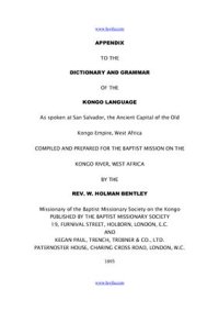 cover of the book Dictionary and Grammar of the Kongo Language