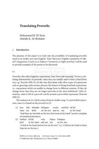 cover of the book Translating Proverbs. 51 (2)