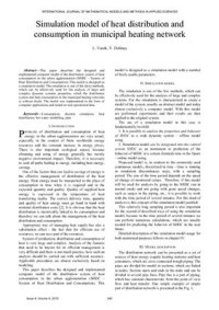 cover of the book Simulation Model of Heat Distribution and Consumption in Municipal Heating Network