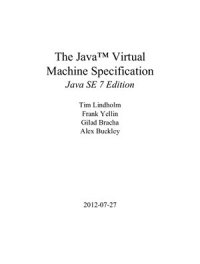 cover of the book The Java Virtual Machine Specification. Java SE 7 Edition