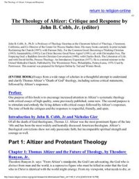 cover of the book The Theology of Altizer: Critique and Response