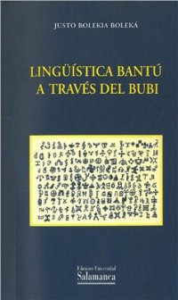 cover of the book Lingüística bantú a través del bubi